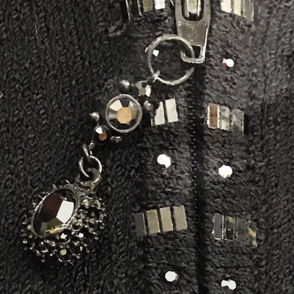 ST JOHN COUTURE By Marie Gray Evening Beaded Top Round Neckline Zipper Front 6 - Picture 9 of 15